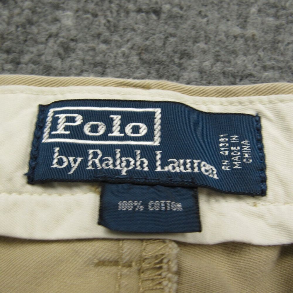 Polo Vintage Ralph Lauren Pant Men 35X32 (29.5) Beige Chino Classic Fit Academia - Picture 3 of 8